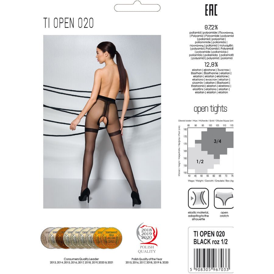 PASSION - TIOPEN 020 BLACK TIGHTS 3/4 20 DEN - Toys "n" Us