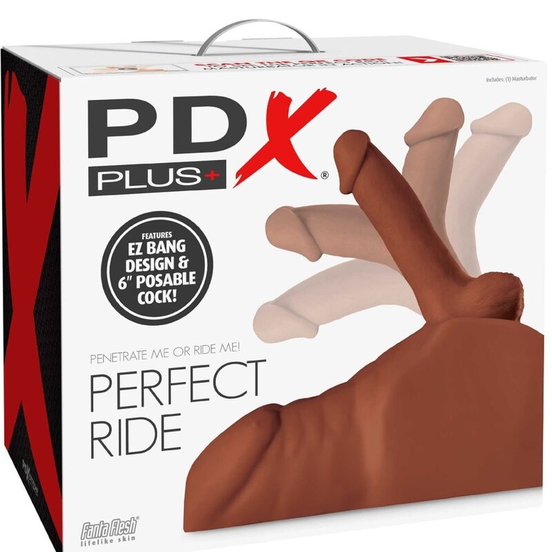 PDX PLUS - MASTURBADOR PERFECT RIDE PÊNIS E NUS MARROM - Toys "n" Us