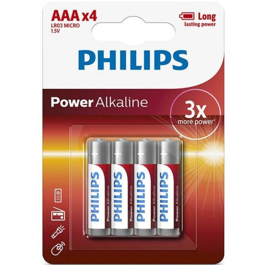 PHILIPS - POWER ALKALINE AAA BATTERY LR03 BLISTER*4 - Toys "n" Us