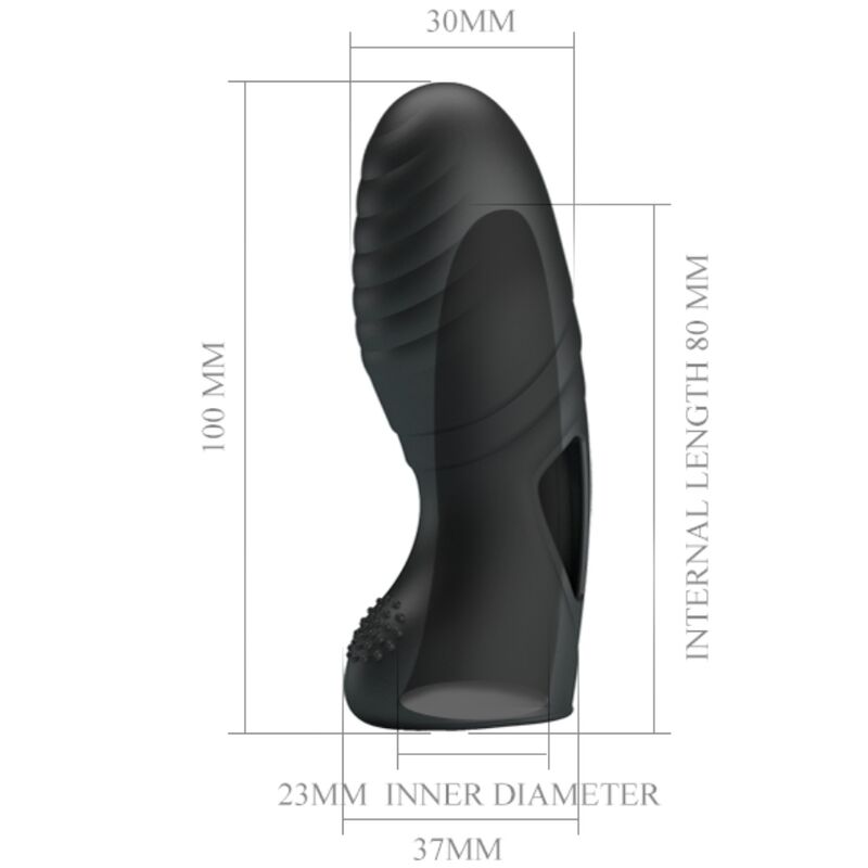 PRETTY LOVE - ALAN SILICONE FINGER VIBRATOR BLACK - Toys "n" Us