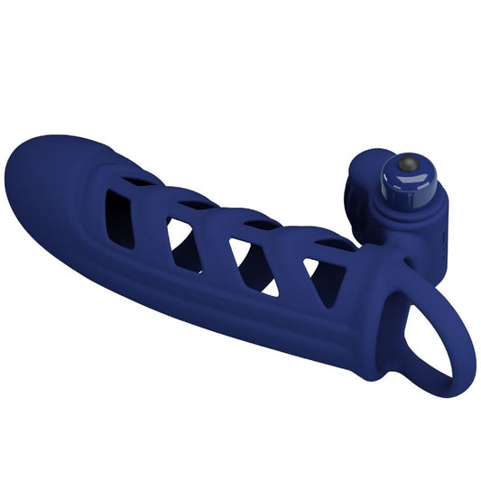 PRETTY LOVE - ALTAF VIBRATOR RING WITH SILICONE SHEATH BLUE - Toys "n" Us