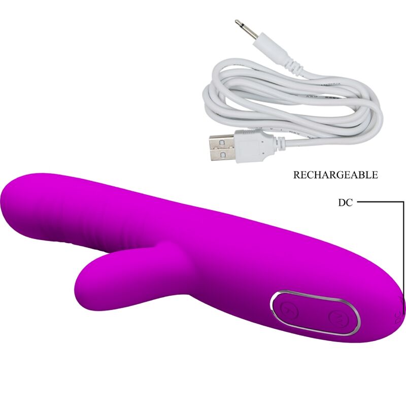 PRETTY LOVE - ANGELIQUE MULTIFUNCTION VIBRATOR + CLITORIS STIMULATOR PURPLE - Toys "n" Us