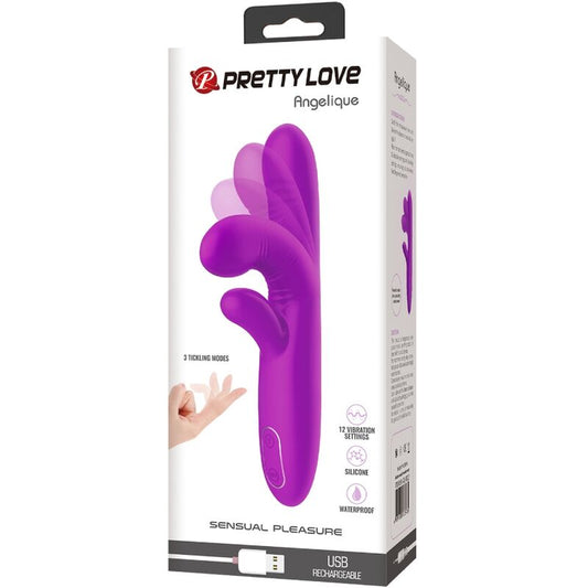 PRETTY LOVE - ANGELIQUE MULTIFUNCTION VIBRATOR + CLITORIS STIMULATOR PURPLE - Toys "n" Us