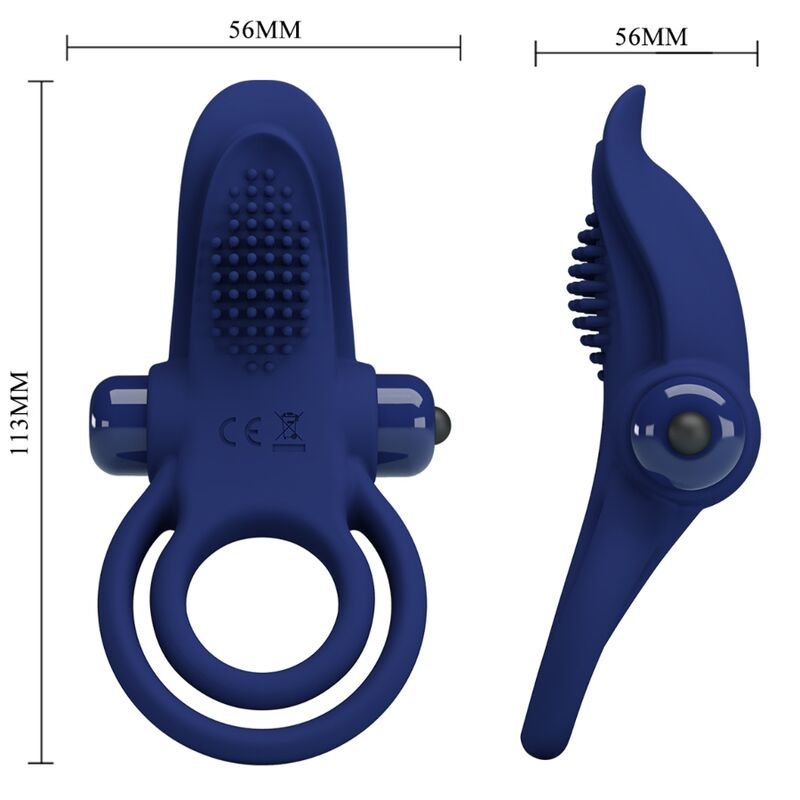 PRETTY LOVE - BRONSON DOUBLE RING WITH VIBRATION BLUE - Toys "n" Us