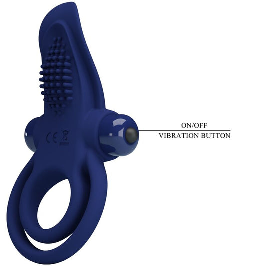 PRETTY LOVE - BRONSON DOUBLE RING WITH VIBRATION BLUE - Toys "n" Us