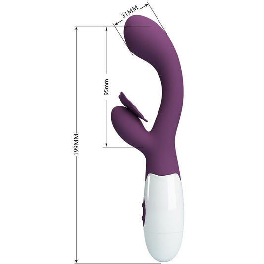 PRETTY LOVE - BUTTERFLY KISS RABBIT VIBRATOR & G - SPOT STIMULATOR PURPLE - Toys "n" Us