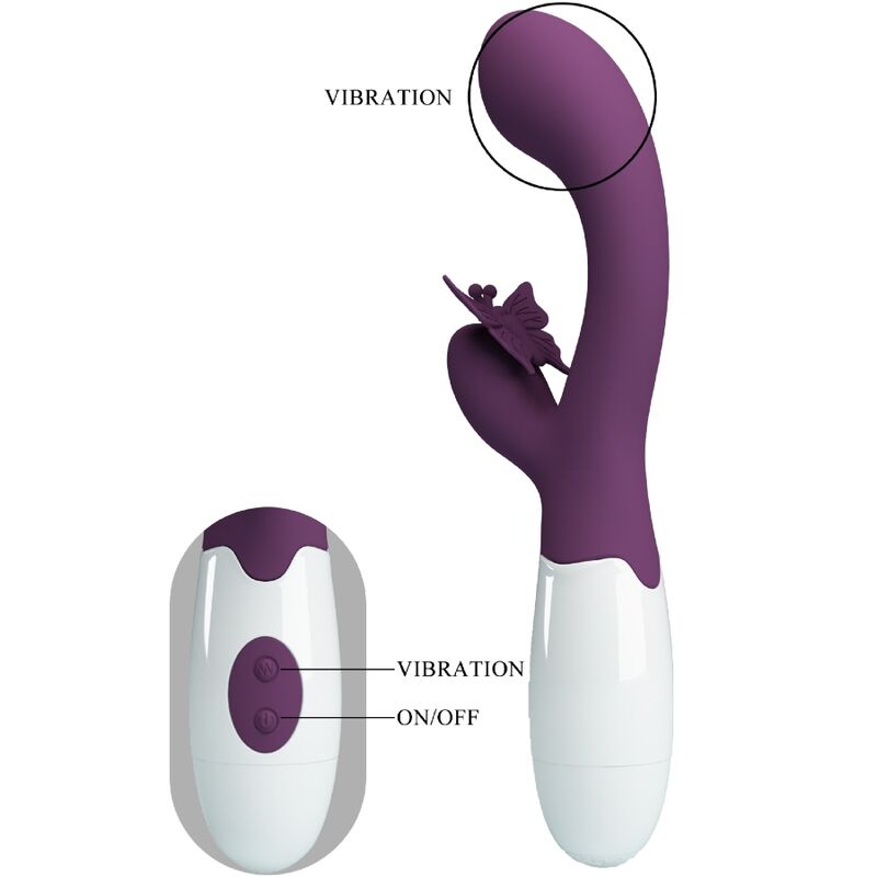PRETTY LOVE - BUTTERFLY KISS RABBIT VIBRATOR & G - SPOT STIMULATOR PURPLE - Toys "n" Us