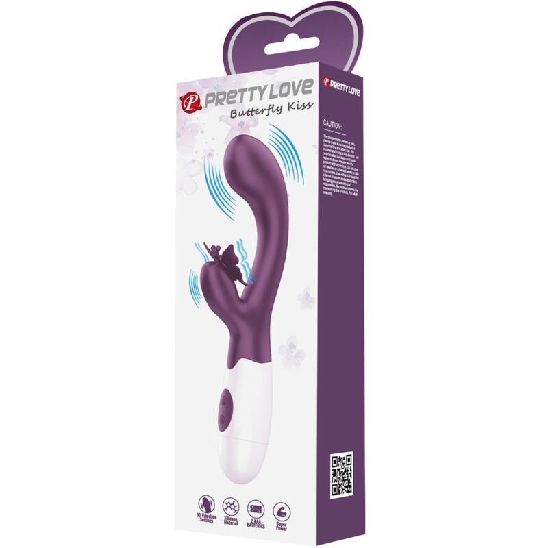 PRETTY LOVE - BUTTERFLY KISS RABBIT VIBRATOR & G - SPOT STIMULATOR PURPLE - Toys "n" Us