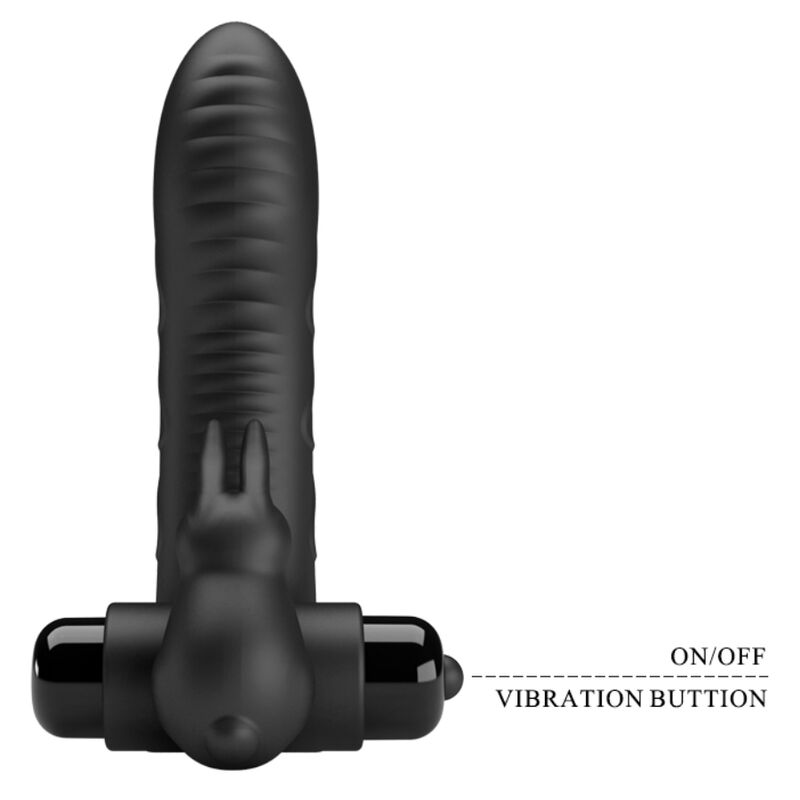PRETTY LOVE - CAPA DE DEDO VIBRADOR DE COELHO PRETO VANCE - Toys "n" Us