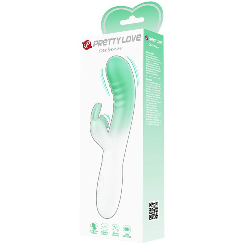 PRETTY LOVE - CERBERUS RABBIT VIBRATOR 3O VIBRATIONS GREEN - Toys "n" Us