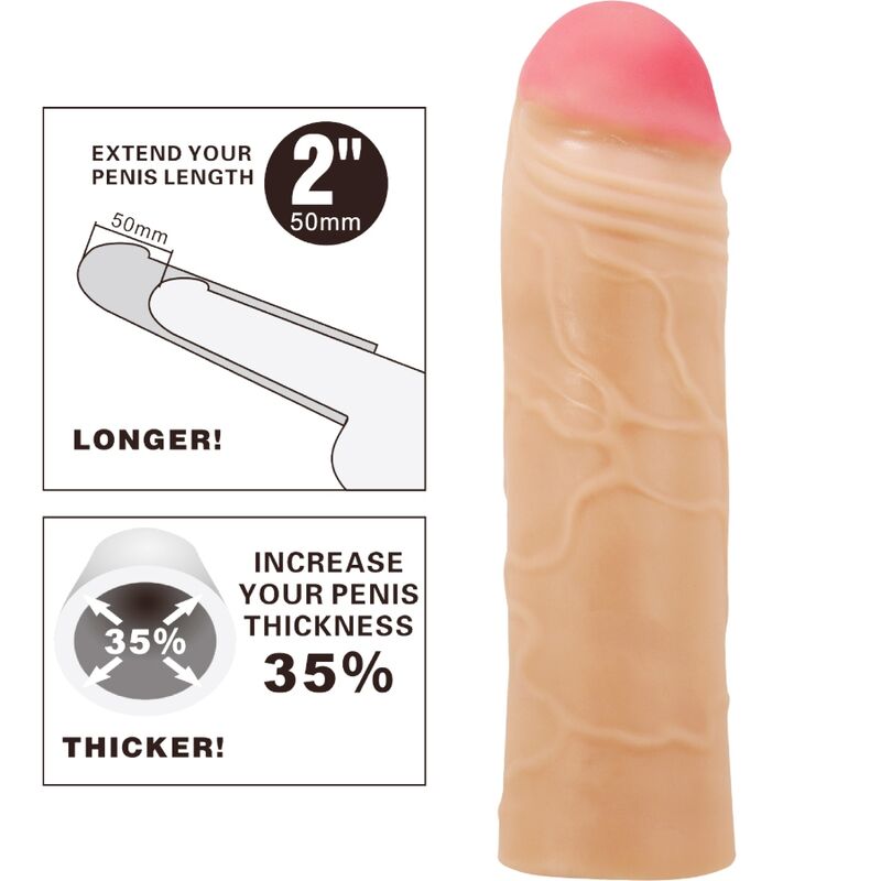 PRETTY LOVE - CHANE PENIS EXTENDER COVER FLESH - Toys "n" Us