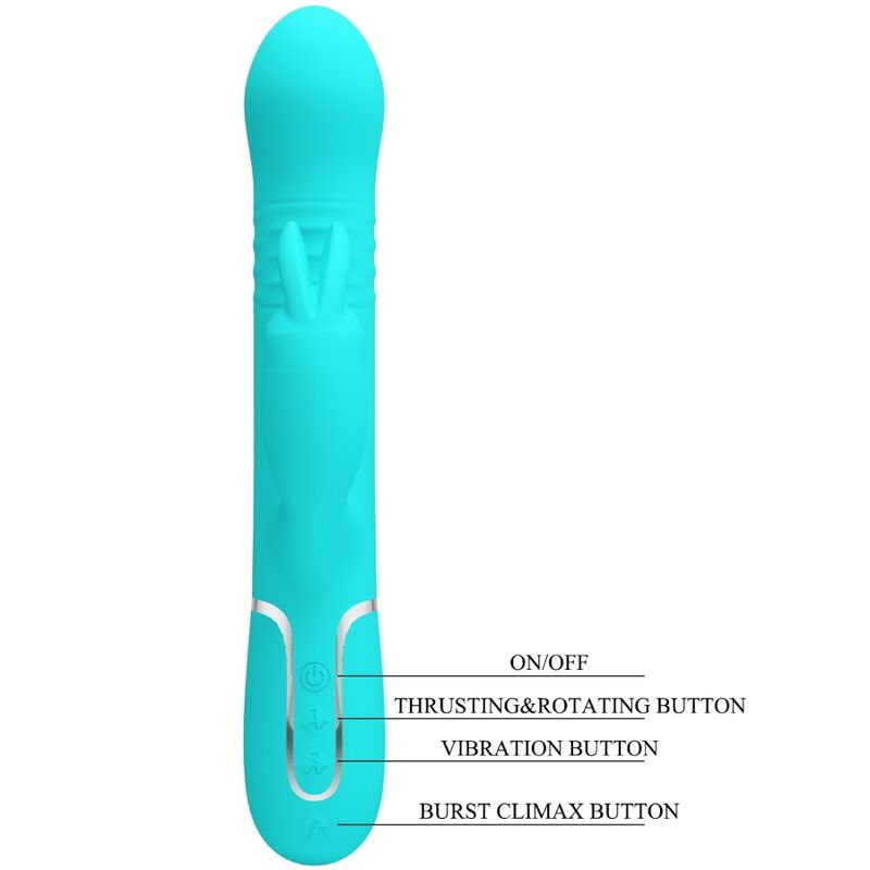 PRETTY LOVE - COALE RABBIT VIBRATOR PEARLS AQUA GREEN - Toys "n" Us