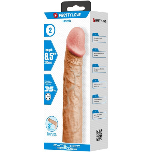 PRETTY LOVE - DEREK PENIS SLEEVE WITH 7.6 CM EXTENSION FLESH - Toys "n" Us