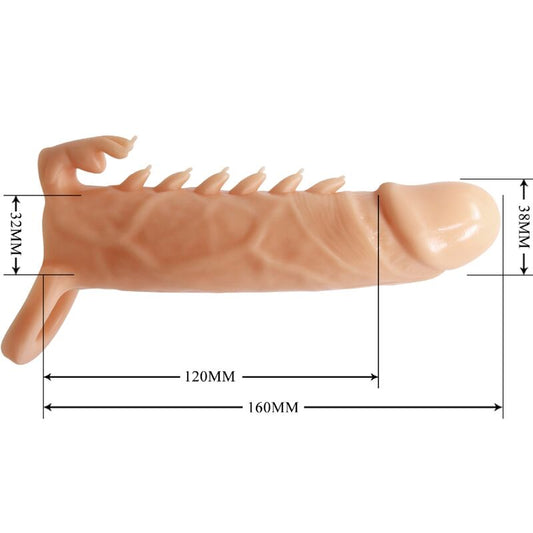 PRETTY LOVE - EMMIT PENIS SLEEVE + CLITORIS STIMULATOR FLESH - Toys "n" Us