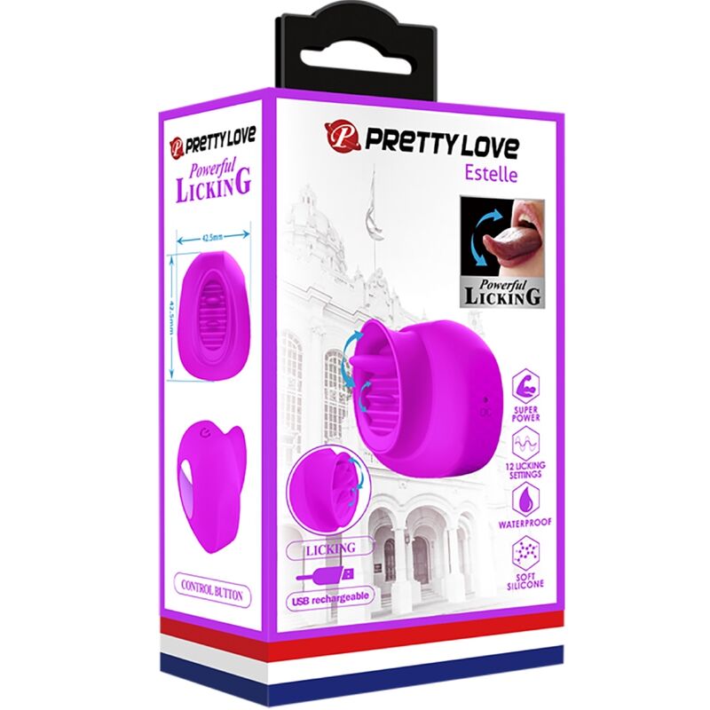 PRETTY LOVE - ESTELLE TONGUE CLITORIS STIMULATOR 12 VIBRATIONS PURPLE - Toys "n" Us