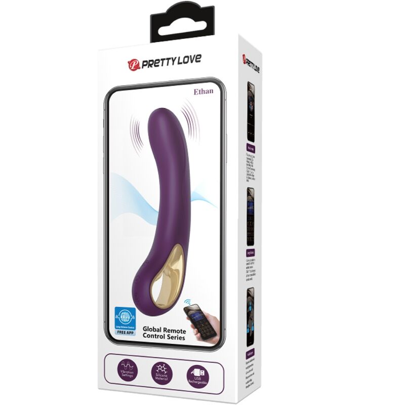 PRETTY LOVE - ETHAN RECHARGEABLE VIBRATOR LILA - Toys "n" Us