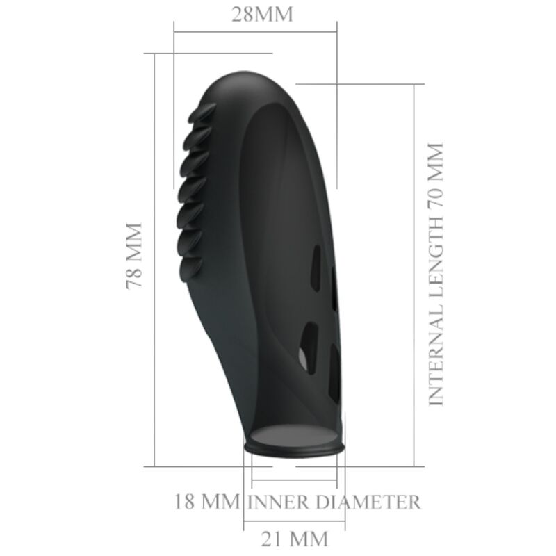 PRETTY LOVE - GILO SILICONE FINGER VIBRATOR BLACK - Toys "n" Us