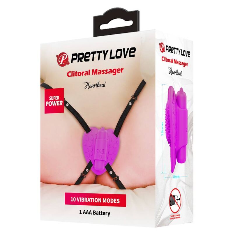 PRETTY LOVE - HEARTBEAT CLITORIS MASSAGER 10 VIBRATION MODES PURPLE - Toys "n" Us