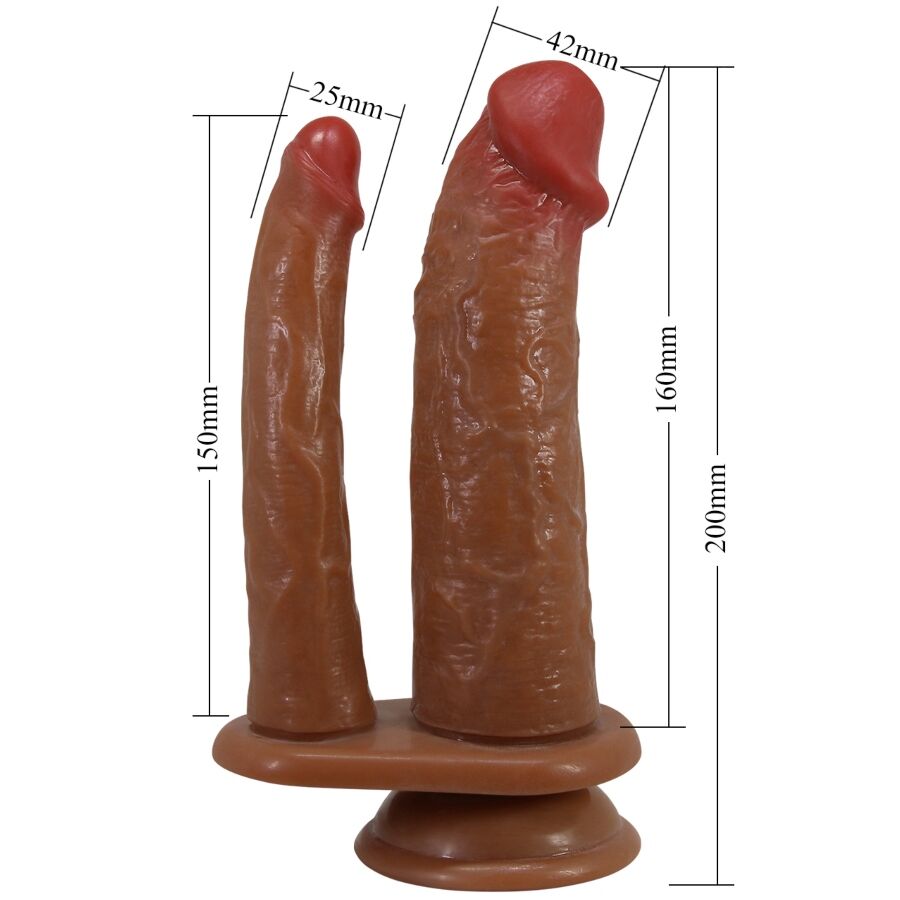 PRETTY LOVE - HULBERT DOUBLE REALISTIC DILDO WITH VIBRATION MULATO - Toys "n" Us