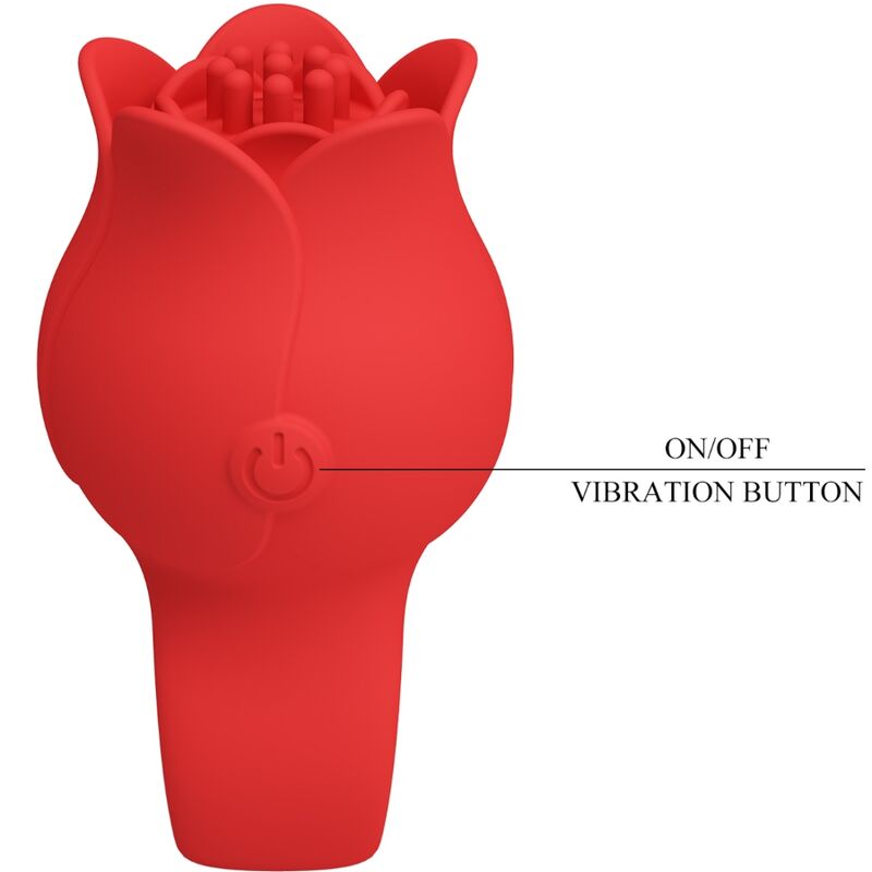 PRETTY LOVE - JAE ROSE SHAPED FINGER VIBRATOR 10 VIBRATIONS RED - Toys "n" Us