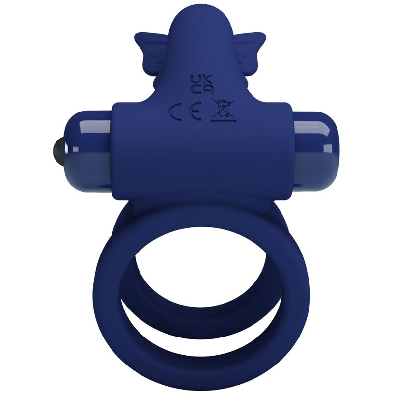 PRETTY LOVE - JAMELE DOUBLE RING WITH VIBRATION & BUTTERFLY STIMULATOR BLUE - Toys "n" Us