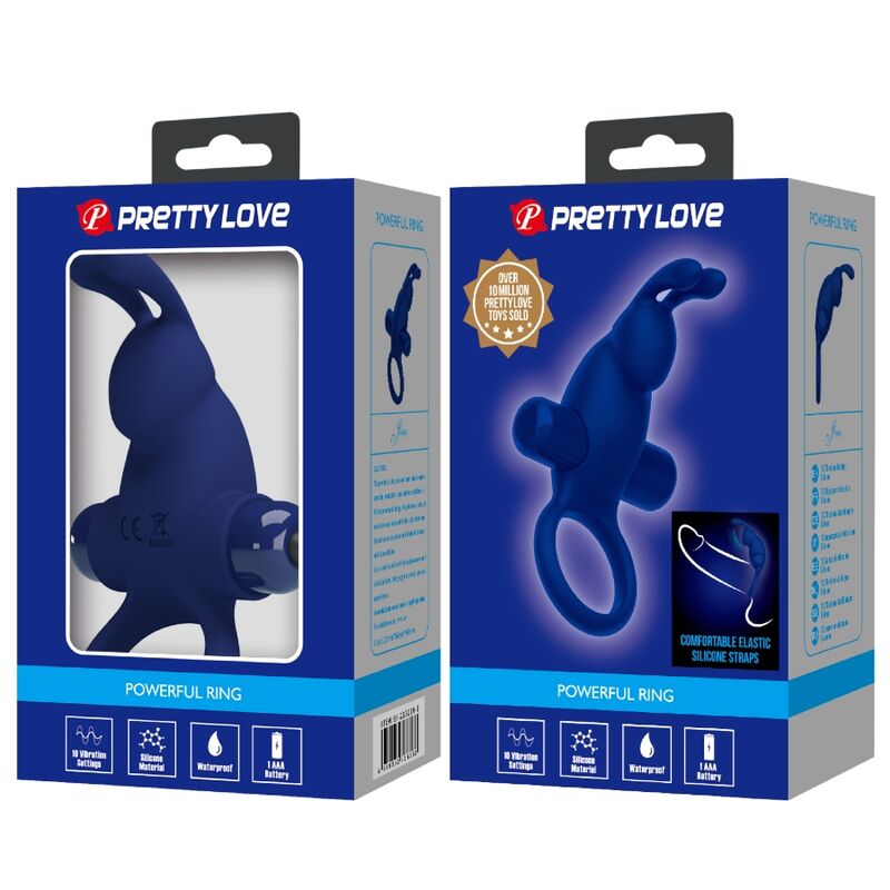 PRETTY LOVE - JIRO RABBIT RING WITH VIBRATION BLUE - Toys "n" Us