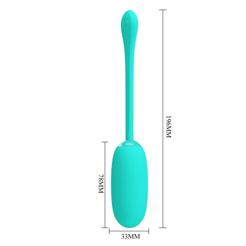 PRETTY LOVE - JULIUS WATERPROOF - RECHARGEABLE VIBRATING EGG AQUA GREEN - Toys "n" Us