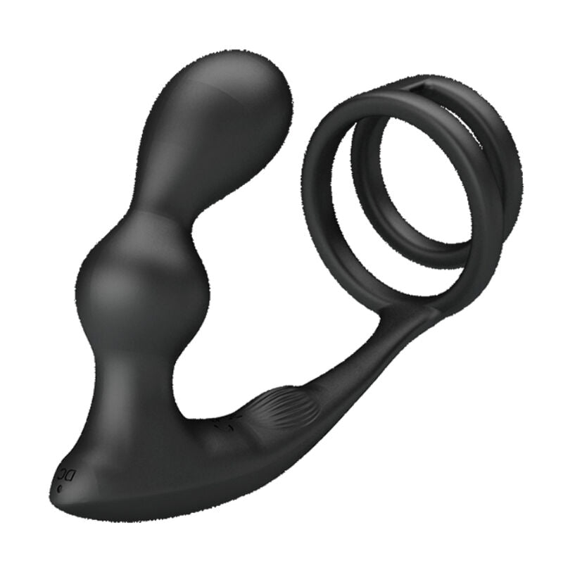 PRETTY LOVE - MARSHALL PENIS RING WITH VIBRATORY ANAL PLUG WITH REMOTE CONTROL - Toys "n" Us