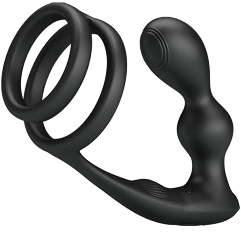PRETTY LOVE - MARSHALL PENIS RING WITH VIBRATORY ANAL PLUG WITH REMOTE CONTROL - Toys "n" Us