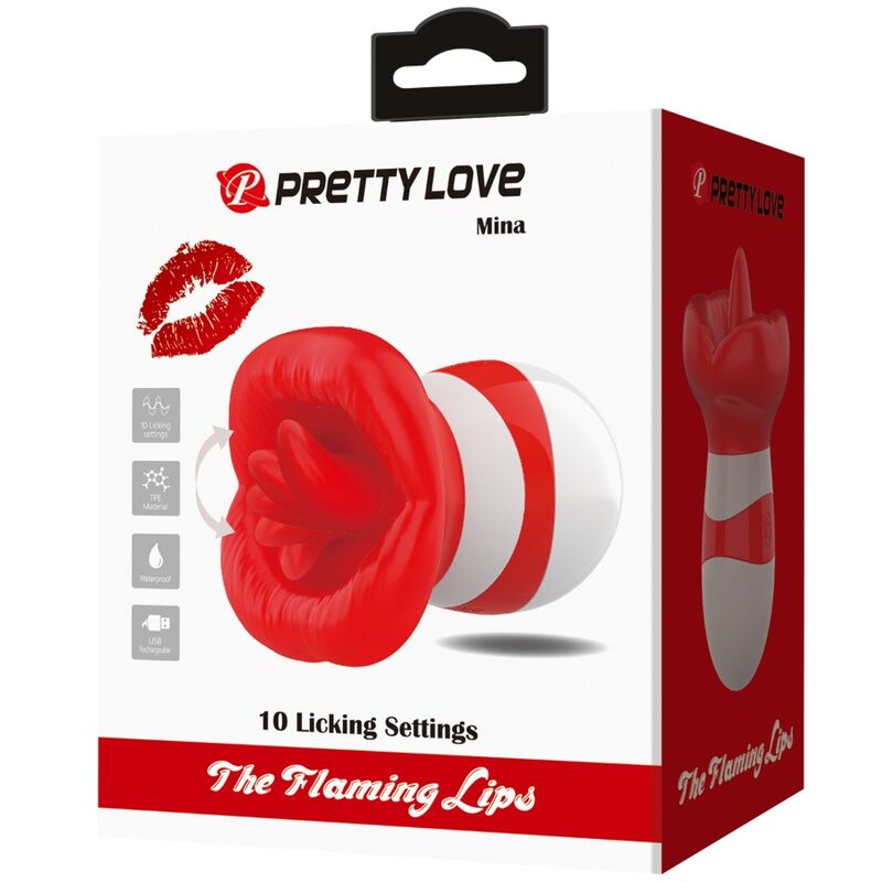 PRETTY LOVE - MINA TONGUE STIMULATOR LIGHT RED - Toys "n" Us