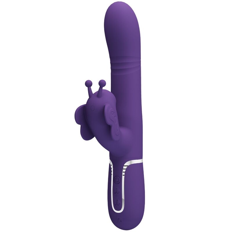 PRETTY LOVE - MULTIFUNCTION RABBIT VIBRATOR 4 IN 1 BUTTERFLY PURPLE - Toys "n" Us