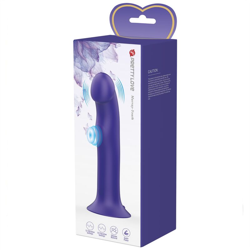 PRETTY LOVE - MURRAY YOUTH VIBRATING DILDO & RECHARGEABLE VIOLET - Toys "n" Us