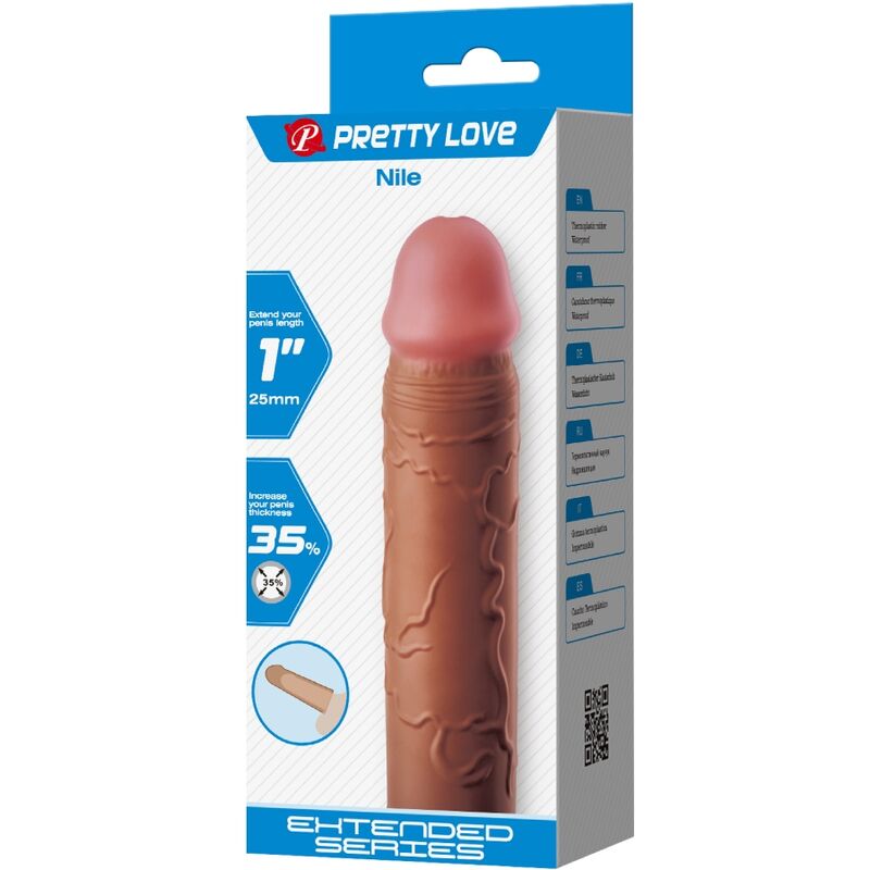 PRETTY LOVE - NILE PENIS SLEEVE WITH 2.5 CM EXTENSION MULATTO - Toys "n" Us