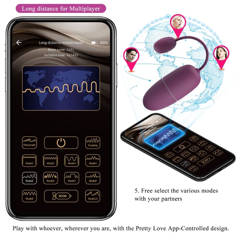 PRETTY LOVE - NYMPH VIBRATING EGG APP CONTROLLED LILA - Toys "n" Us