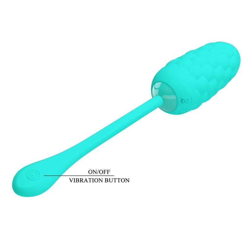 PRETTY LOVE - OVO VIBRANTE COM TEXTURA MARINHA RECARREGVEL AQUA GREEN - Toys "n" Us