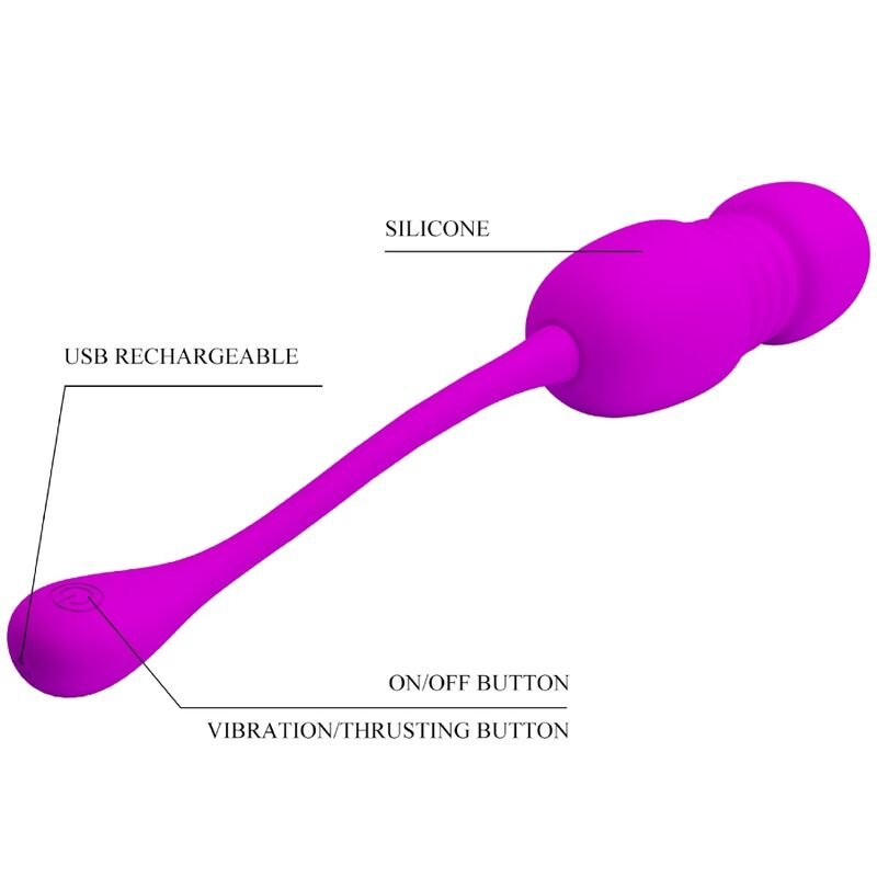 PRETTY LOVE - OVO VIBRATÓRIO RECARREGVEL CALLIE ROXO - Toys "n" Us