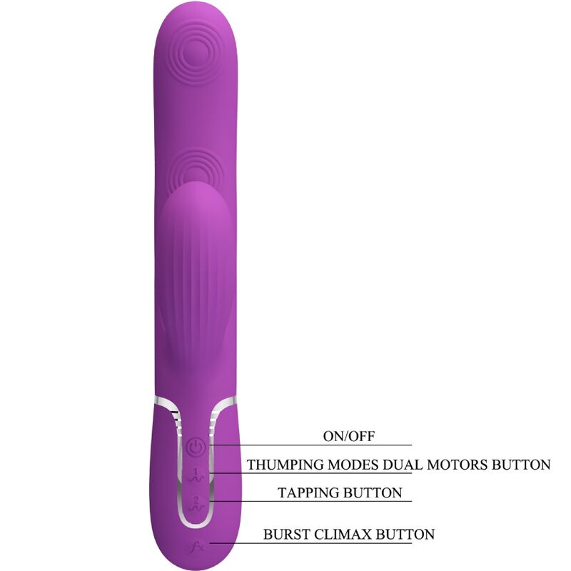 PRETTY LOVE - PERLITA 3 IN 1 MULTIFUNCTION RABBIT VIBRATOR PURPLE - Toys "n" Us