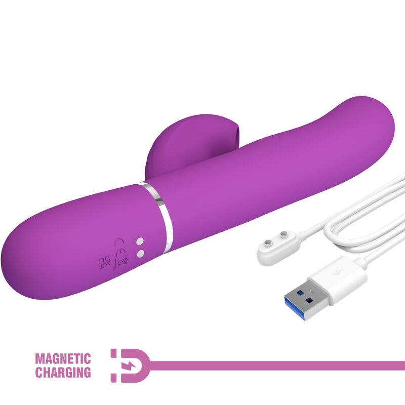 PRETTY LOVE - PERLITA 3 IN 1 MULTIFUNCTION RABBIT VIBRATOR PURPLE - Toys "n" Us