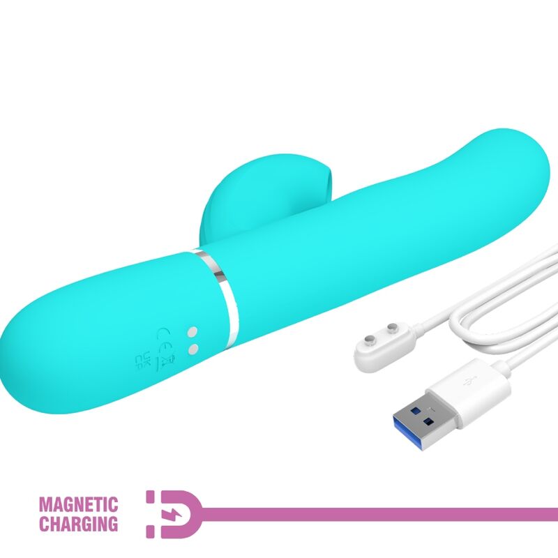 PRETTY LOVE - PERLITA MULTIFUNCTION 3 IN 1 G - SPOT VIBRATOR AQUA GREEN - Toys "n" Us