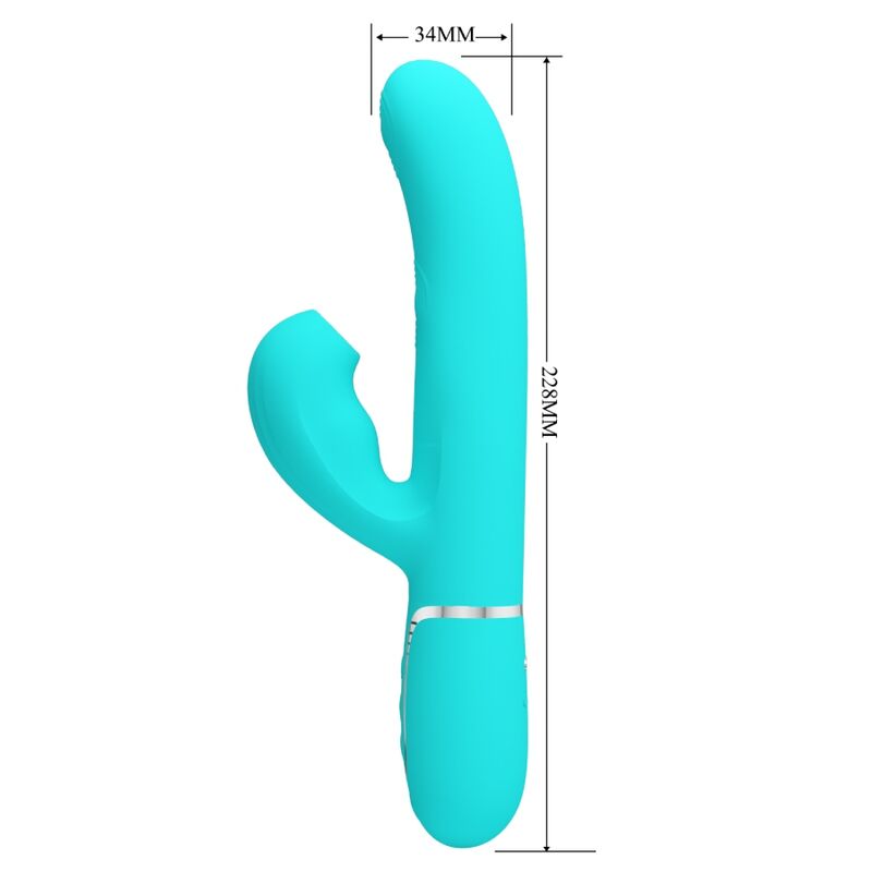 PRETTY LOVE - PERLITA MULTIFUNCTION 3 IN 1 G - SPOT VIBRATOR AQUA GREEN - Toys "n" Us