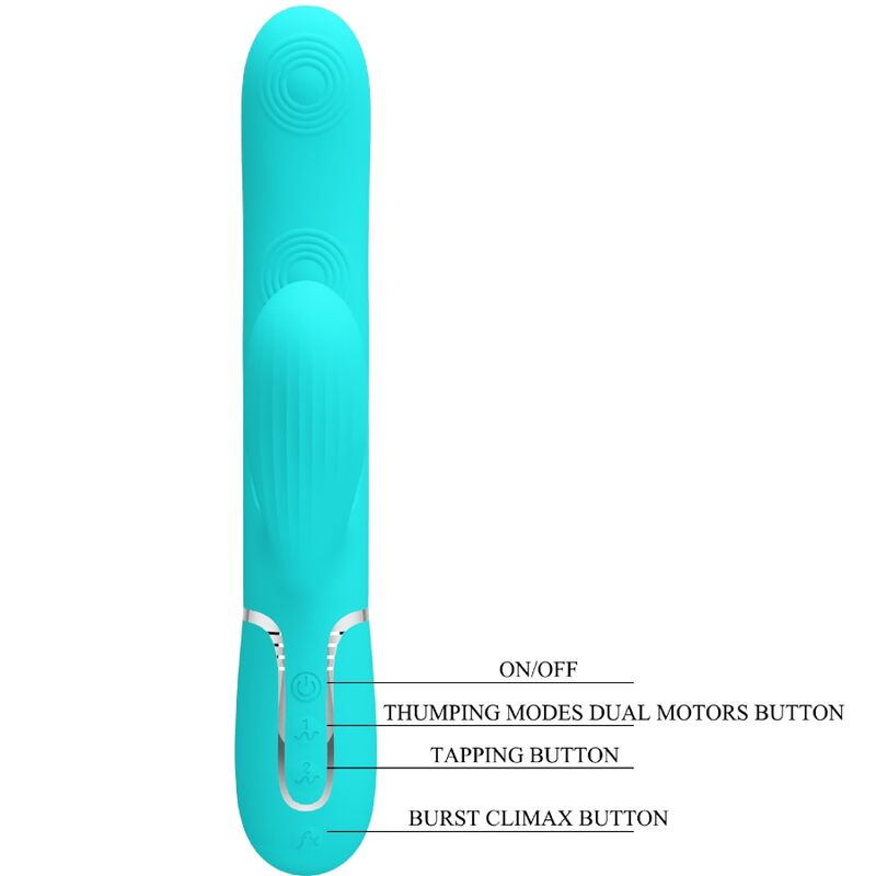 PRETTY LOVE - PERLITA MULTIFUNCTION 3 IN 1 G - SPOT VIBRATOR AQUA GREEN - Toys "n" Us