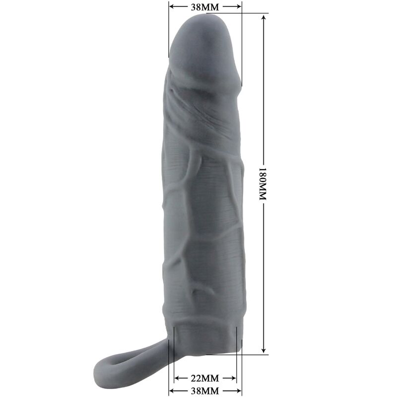 PRETTY LOVE - REALISTIC SKIN PENIS SLEEVE DARK GREY - Toys "n" Us