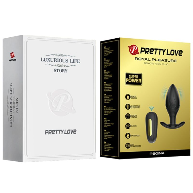 PRETTY LOVE - REGINA ANAL PLUG RECHARGEABLE VIBRATOR BLACK - Toys "n" Us