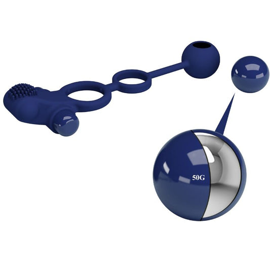 PRETTY LOVE - REMINGTON DOUBLE VIBRATING RING WITH PLUG BLUE - Toys "n" Us