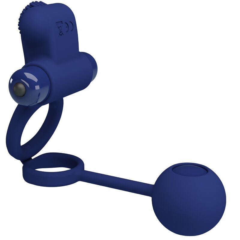 PRETTY LOVE - REMINGTON DOUBLE VIBRATING RING WITH PLUG BLUE - Toys "n" Us