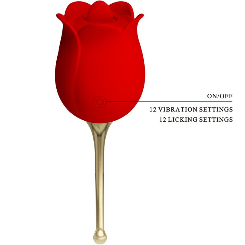 PRETTY LOVE - ROSE LOVER ROSE CLITORIS STIMULATOR 12 VIBRATIONS RED - Toys "n" Us
