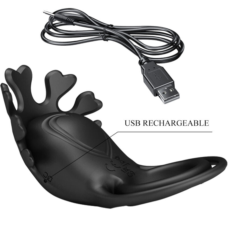 PRETTY LOVE - RUBEN VIBRATOR RING 7 VIBRATIONS BLACK SILICONE - Toys "n" Us