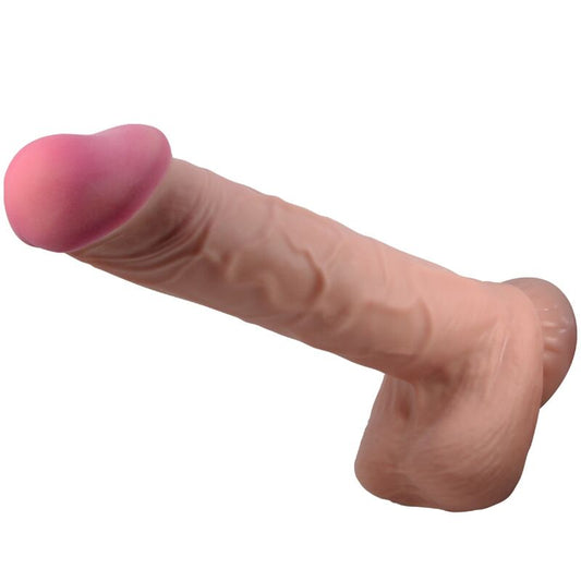 PRETTY LOVE - SÉRIE SLIDING SKIN DILDO REALÍSTICO COM VENTOSA DESLIZANTE PELE MARROM 26 CM - Toys "n" Us