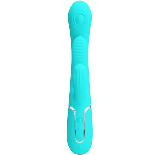 PRETTY LOVE - SHANIA TRIPLE RABBIT MULTIFUNCTION VIBRATOR 3 IN 1 BLUE - Toys "n" Us