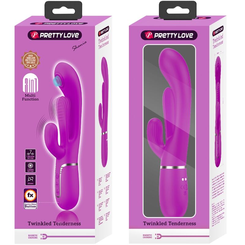 PRETTY LOVE - SHANIA TRIPLE RABBIT VIBRATOR MULTIFUNCTION PINK - Toys "n" Us